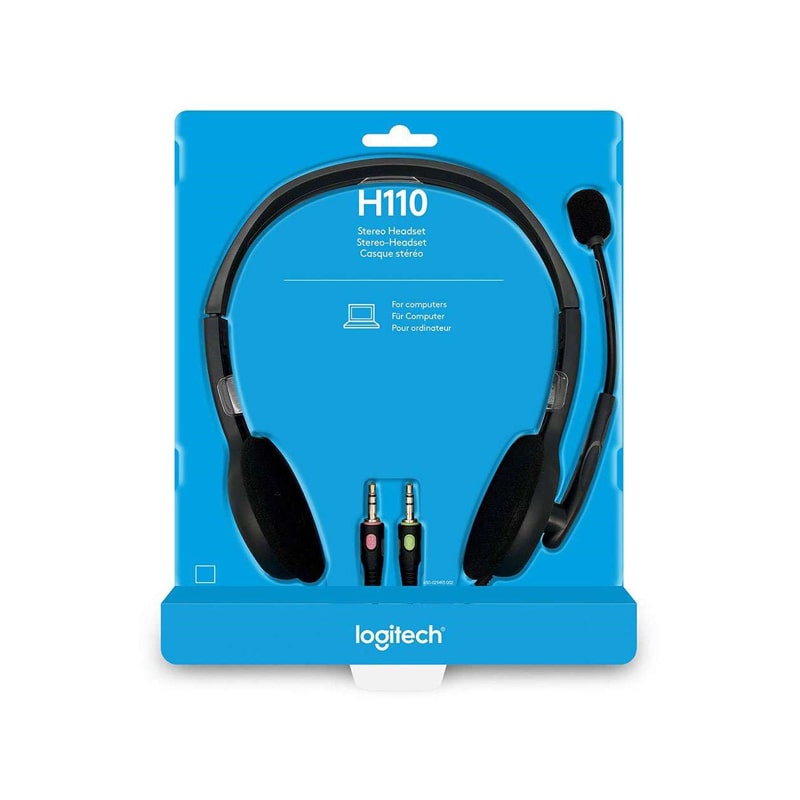 هدست لاجیتک H110 DARK GREY 4 هدفون لاجیتک H110 AG DARK GREY