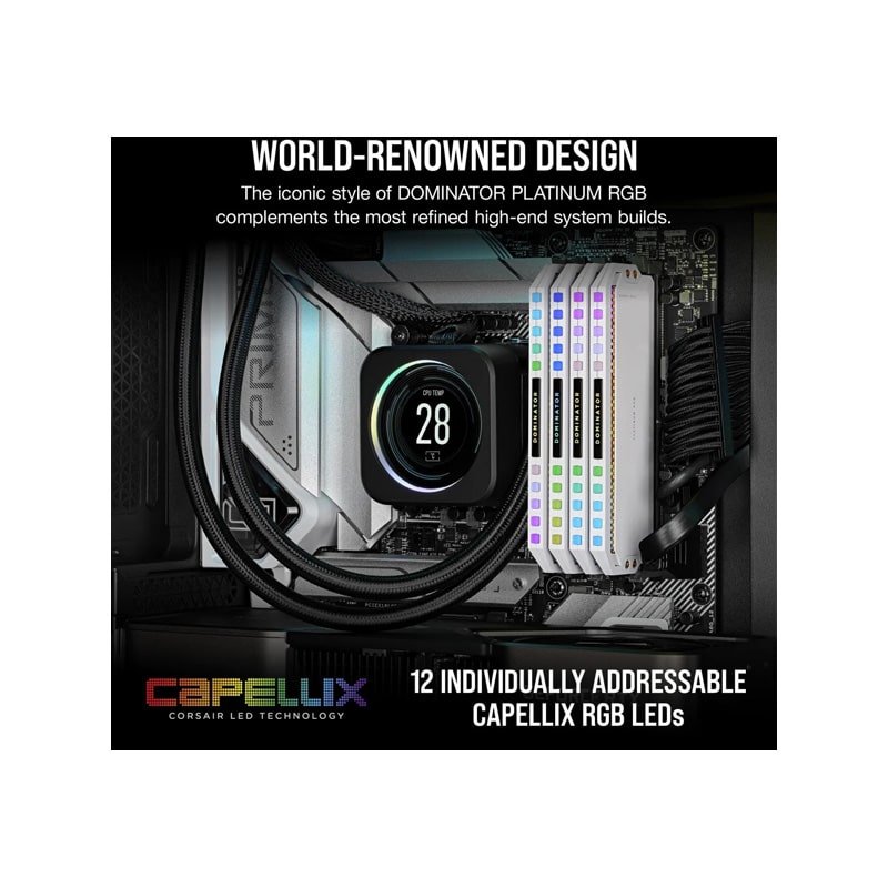 رم کورسیر مدل DOMINATOR PLATINUM RGB 64GB (2x32GB) 5600MHz DDR5 CL40 6 رم کورسیر مدل DOMINATOR PLATINUM RGB 64GB (2x32GB) 5600MHz DDR5 CL40