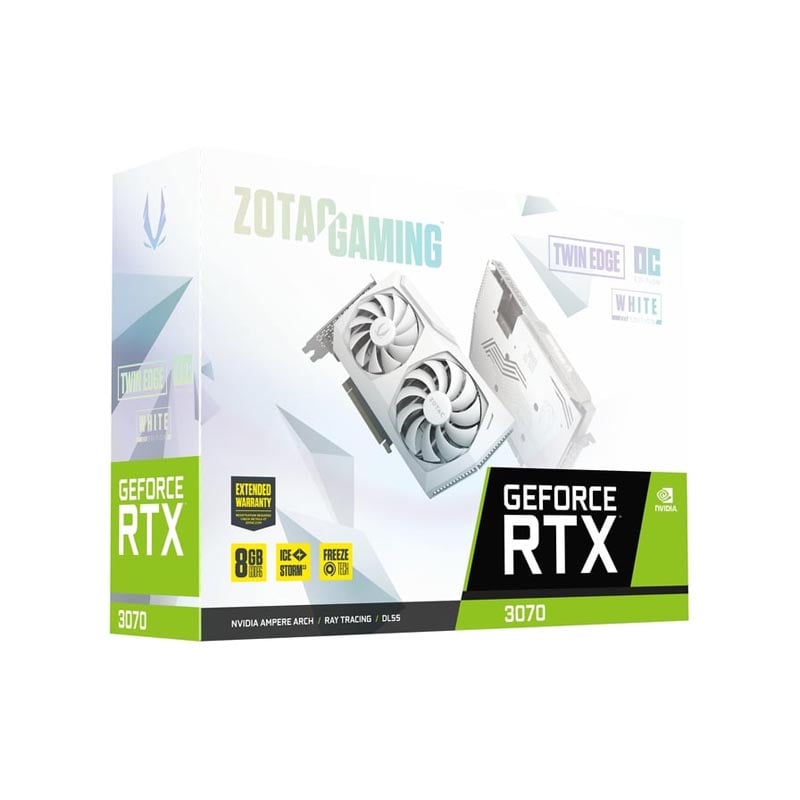 کارت گرافیک زوتاک GAMING GeForce RTX3070 Twin Edge OC White Edition LHR 8GB 7 کارت گرافیک زوتاک مدل GAMING GeForce RTX 3070 Twin Edge OC White Edition LHR