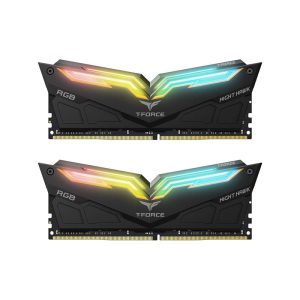 رم تیم گروپ DDR4 NIGHT HAWK RGB 3200MHz 64GB(32×2) CL16 BLACK