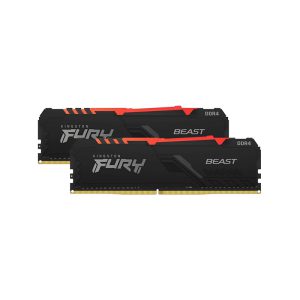 رم کینگستون Fury Beast RGB 16GB(2x16GB) 3200Mhz DDR4 CL16