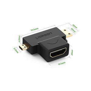 مبدل Micro HDMI به Mini HDMI /HDMI یوگرین مدل HD129-20144