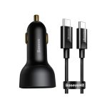 شارژر فندکی بیسوس مدل TZCCZX-01به همراه کابل تبدیل USB-C