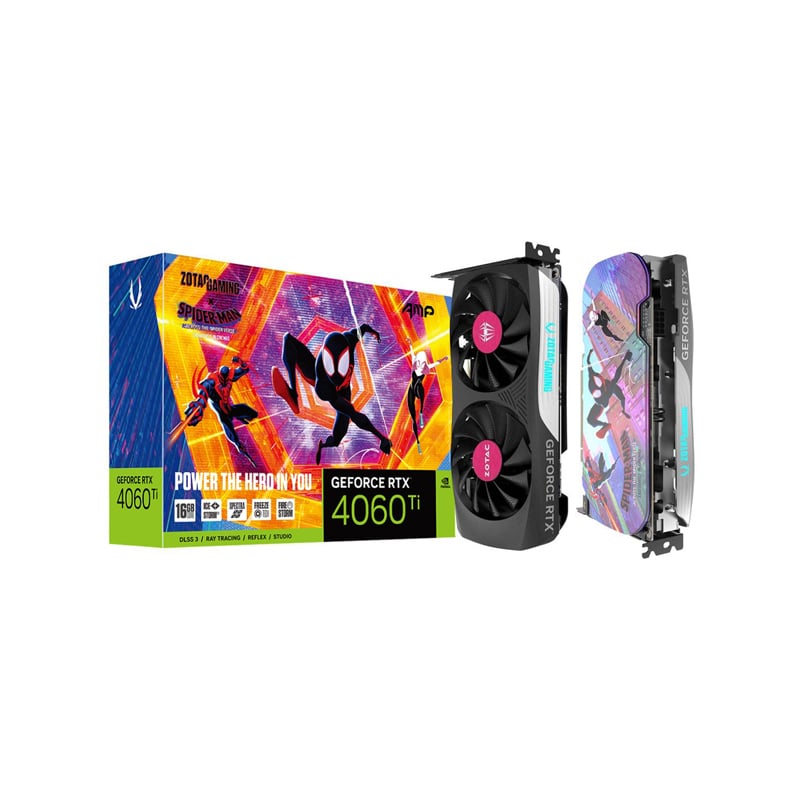 کارت گرافیک زوتاک GAMING GEFORCE RTX4060 Ti 16GB AMP SPIDER-MAN 4 کارت گرافیک زوتاک GAMING GEFORCE RTX4060 Ti 16GB AMP SPIDER-MAN