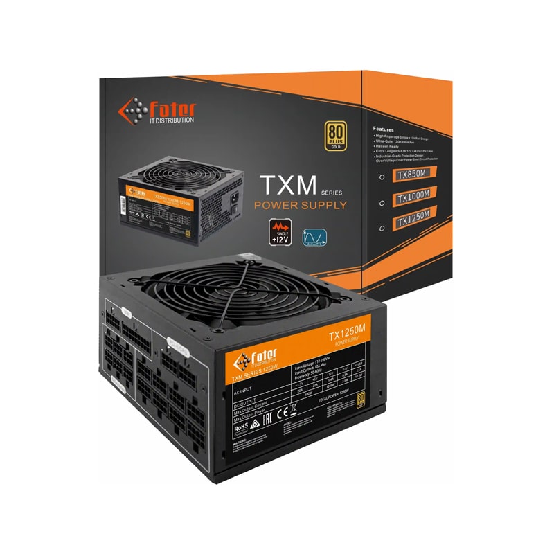 پاور فاطر مدل TX1250M 80Plus Gold 6 پاور فاطر مدل TX1250M 80Plus Gold