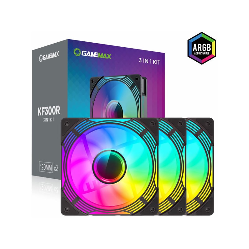 فن کیس گیم مکس مدل KF300R BK 8 فن کیس گیم مکس مدل KF300R BK