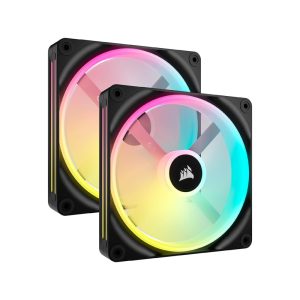 فن کیس کورسیر مدل iCUE LINK QX140 RGB Black بسته 2 عددی