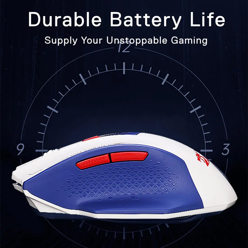 موس بی سیم گیمینگ ردراگون WOKI M994 WBR 6 موس بی سیم گیمینگ ردراگون WOKI M994 WBR