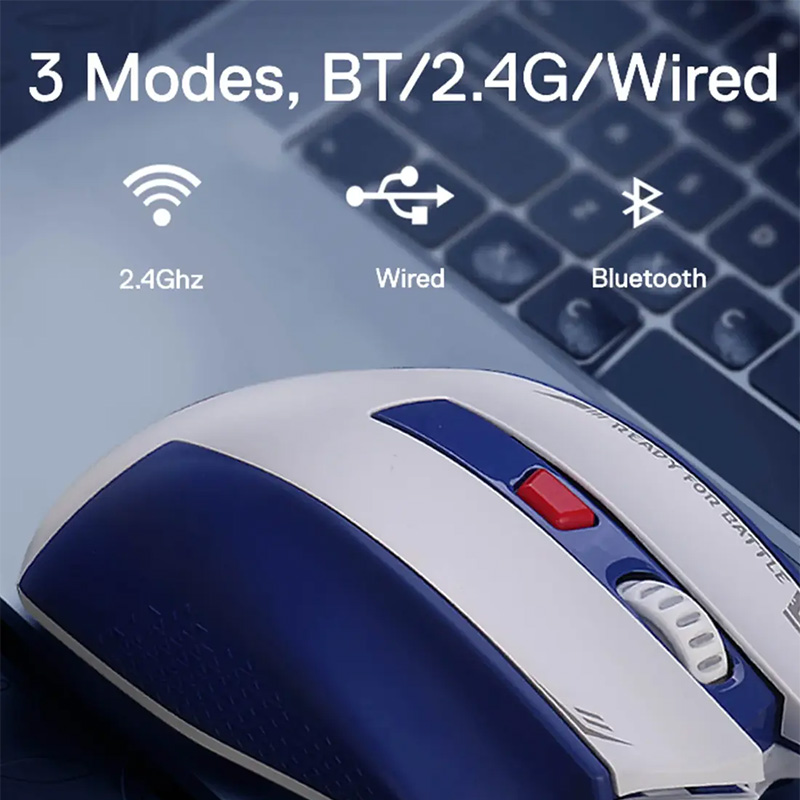 موس بی سیم گیمینگ ردراگون WOKI M994 WBR 7 موس بی سیم گیمینگ ردراگون WOKI M994 WBR