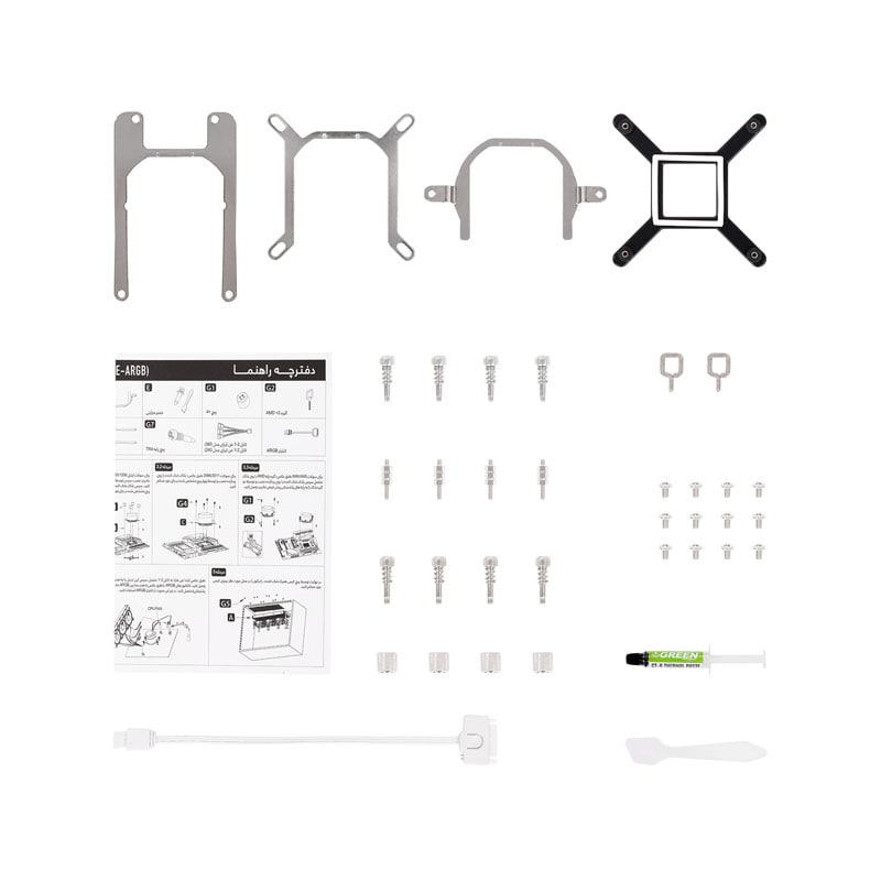 خنک کننده پردازنده گرین مدل GLC240 STREAM-ARGB 10 خنک کننده پردازنده گرین مدل GLC240 STREAM-ARGB