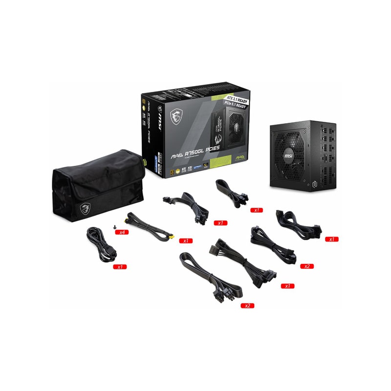 پاور ام اس آی مدل MAG A750GL PCIE5 6 پاور ام اس آی مدل MAG A750GL PCIE5