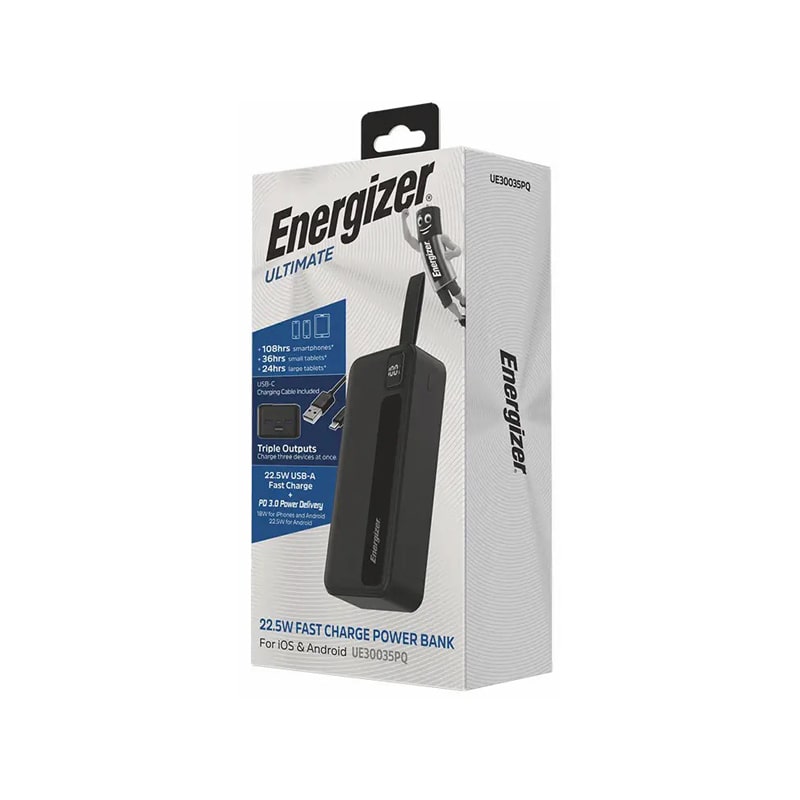 پاوربانک انرجایزر مدل UE30035PQ ظرفیت 30000 میلی آمپر ساعت 22.5W 8 پاوربانک انرجایزر UE30035PQ ظرفیت 30000 میلی آمپر ساعت 22.5W