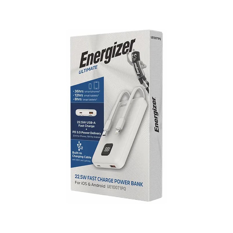پاوربانک انرجایزر مدل UE10071PQ ظرفیت 10000 میلی آمپر ساعت 22.5W 11 پاوربانک انرجایزر مدل UE10071PQ ظرفیت 10000 میلی آمپر ساعت 22 10