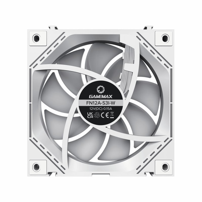 فن کیس گیمینگ گیم مکس مدل FN12A-S3I-W 10 فن کیس گیمینگ گیم مکس مدل FN12A-S3I-W