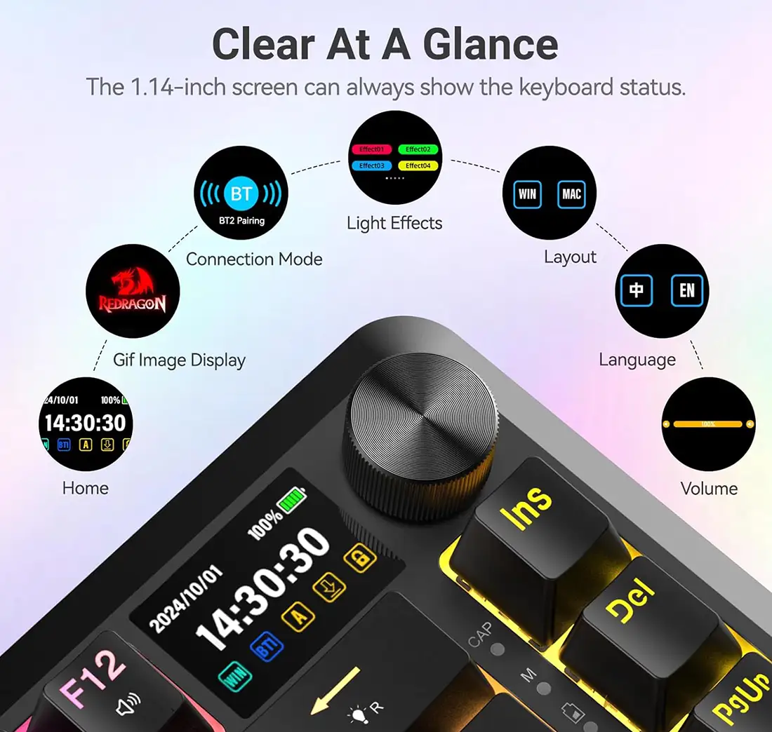 کیبورد گیمینگ ردراگون K708 PRO RGB