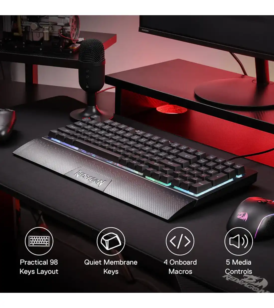 کیبورد گیمینگ ردراگون SHIVA K515 RGB