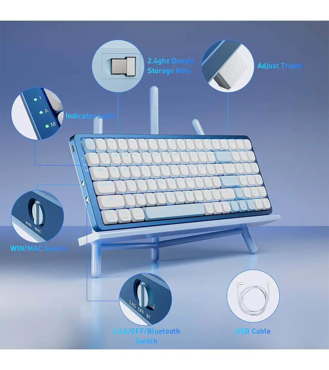 کیبورد گیمینگ ردراگون EVA PRO K684 WB RGB