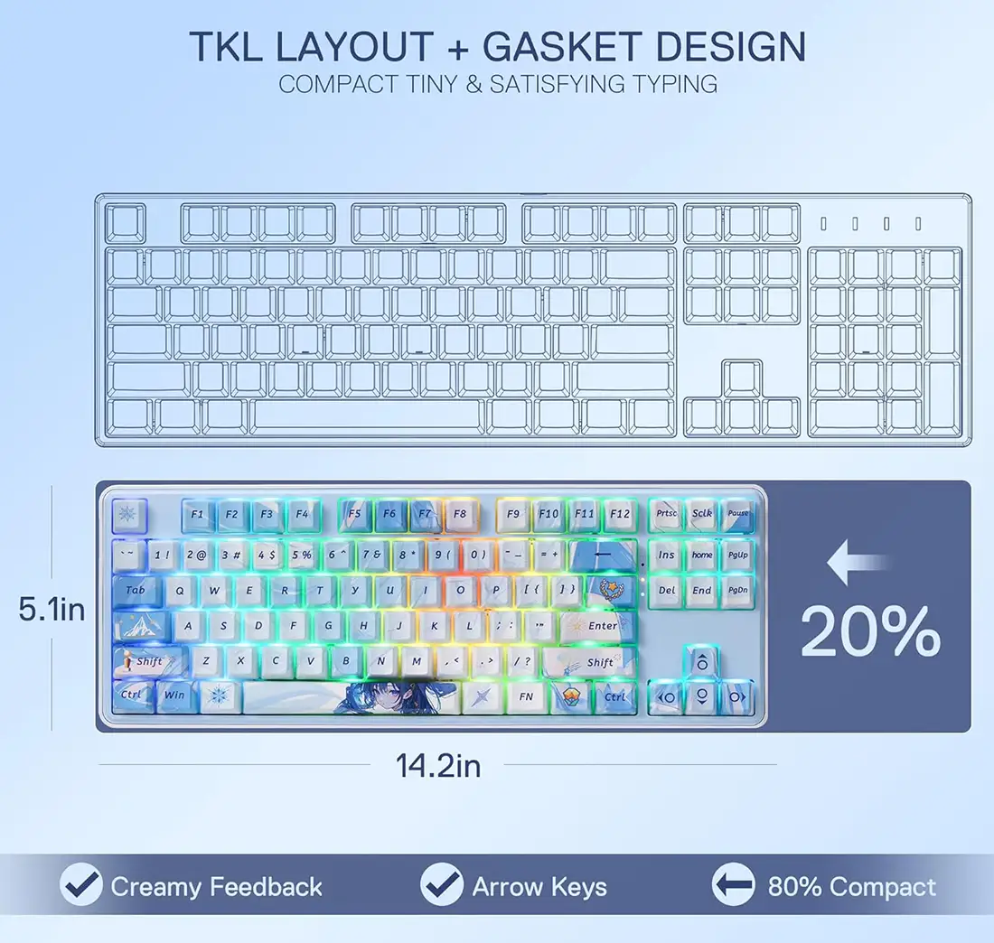 کیبورد بی سیم/باسیم مکانیکال گیمینگ ردراگون مدل K707 AK PRO RGB 15 کیبورد گیمینگ ردراگون K707 AK PRO RGB