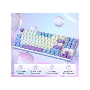 کیبورد بی سیم/باسیم مکانیکال گیمینگ ردراگون مدل K707 WBP PRO RGB سوییچ سبز