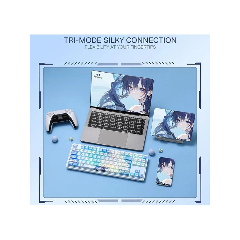 کیبورد بی سیم/باسیم مکانیکال گیمینگ ردراگون مدل K707 AK PRO RGB 4 کیبورد بی سیمباسیم مکانیکال گیمینگ ردراگون مدل K707 AK PRO RGB