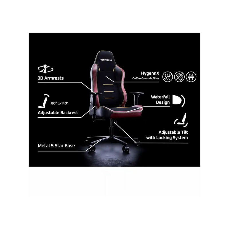 صندلی گیمینگ ورتاگیر مدل SL3800 Burgundy Red 6 صندلی گیمینگ ورتاگیر مدل SL3800 Burgundy Red