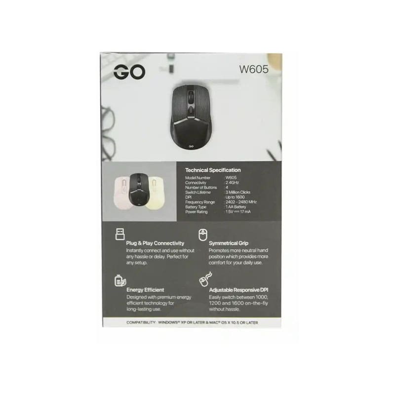 موس بی سیم فنتک مدل W605 5 موس بی سیم فنتک مدل W605