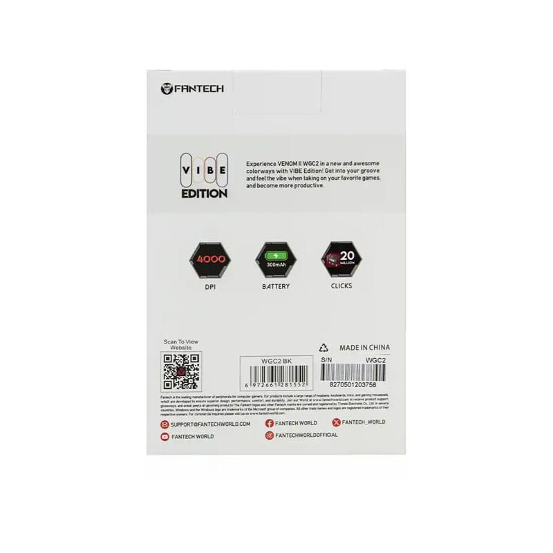 موس گیمینگ بی سیم فنتک مدل VENOM II WGC2 7 موس گیمینگ بی سیم فنتک مدل VENOM II WGC2