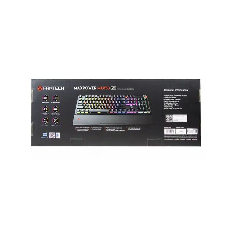 کیبورد گیمینگ فنتک مدل MAXPOWER MK853V2 سوییچ آبی 5 کیبورد گیمینگ فنتک مدل MAXPOWER MK853V2 سوییچ آبی