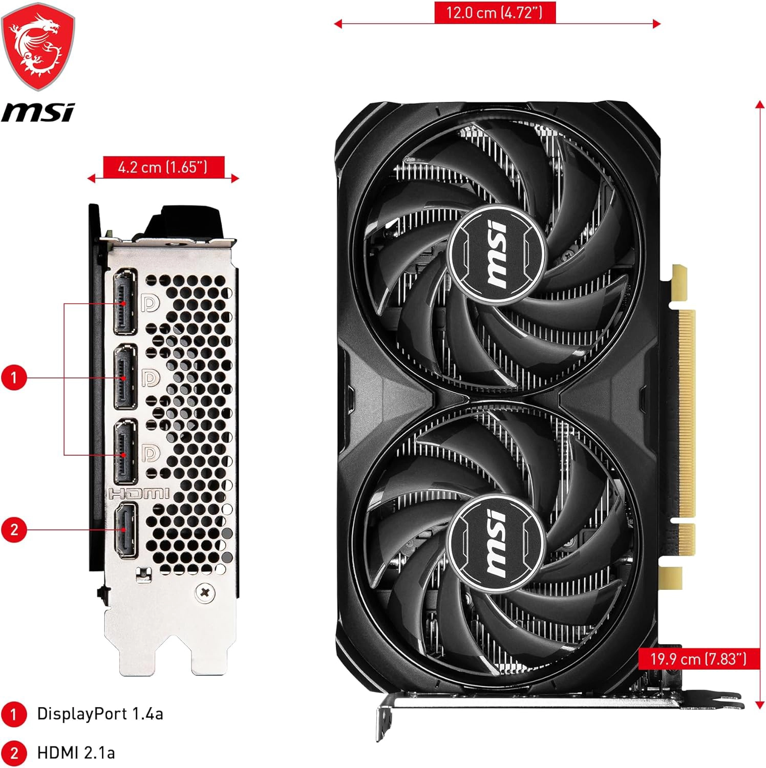 کارت گرافیک ام اس آی GeForce RTX4060 Ti VENTUS 2X 8GB OC GDDR6 14 کارت گرافیک MSI RTX4060 Ti VENTUS 2X 8GB OC