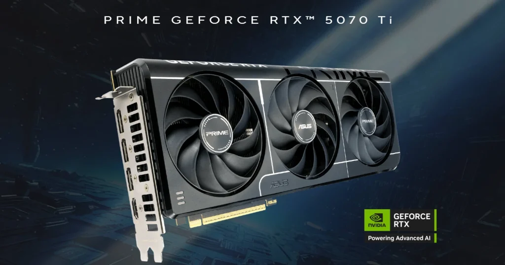 چرا ASUS PRIME RTX 5070 Ti OC؟✔️ قدرتی در حد پرچم‌دار، در قالبی مینیمال و کم‌حجم ✔️ خنک‌کنندگی قابل اعتماد با طراحی صنعتی و بی‌سر‌وصدا ✔️ عملکرد بالا برای گیمینگ 1440p و 4K سبک ✔️ مناسب برای سیستم‌های کاری، رندرینگ و بازی ✔️ بدون نورپردازی اضافی، فقط تمرکز بر عملکرد 🛒 مناسب چه کسانی است؟ گیمرهایی که ظاهر RGB نمی‌خواهند، اما قدرت بالا می‌خواهند تولیدکنندگان محتوا که به دوام و سکوت اهمیت می‌دهند اسمبل‌کننده‌هایی که کیس‌های جمع‌وجور و حرفه‌ای دارند