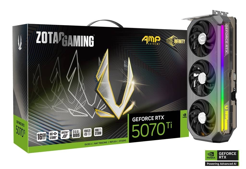 کارت گرافیک زوتاک ZOTAC GAMING GeForce RTX 5070 Ti AMP Extreme INFINITY 16GB 7 RTX 5070 Ti AMP Extreme INFINITY 16GB