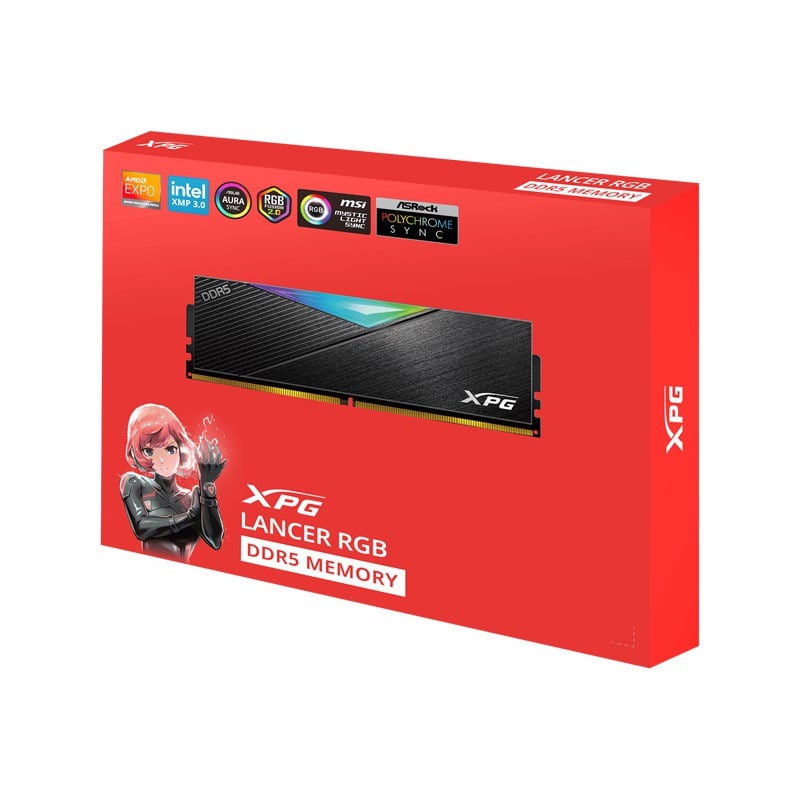 رم ای دیتا مدل LANCER RGB 32GB (2x16GB) 5200MHz DDR5 CL38 6 رم ای دیتا مدل LANCER RGB 32GB (2x16GB) 5200MHz DDR5