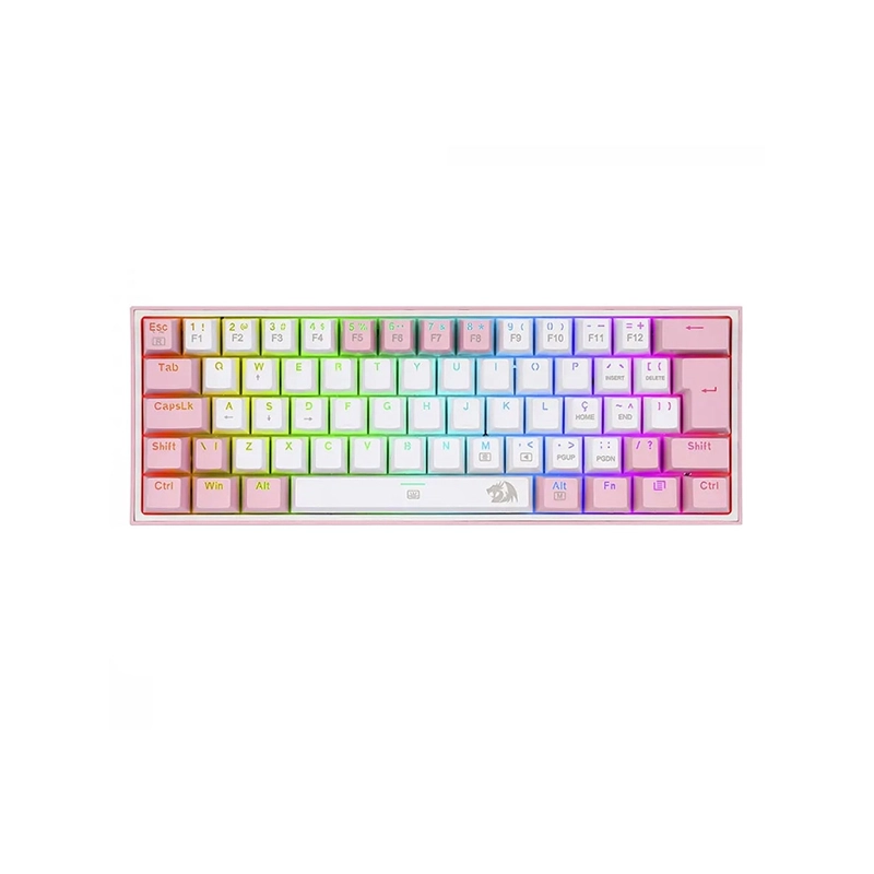 کیبورد گیمینگ Redragon K617 FIZZ White-Pink