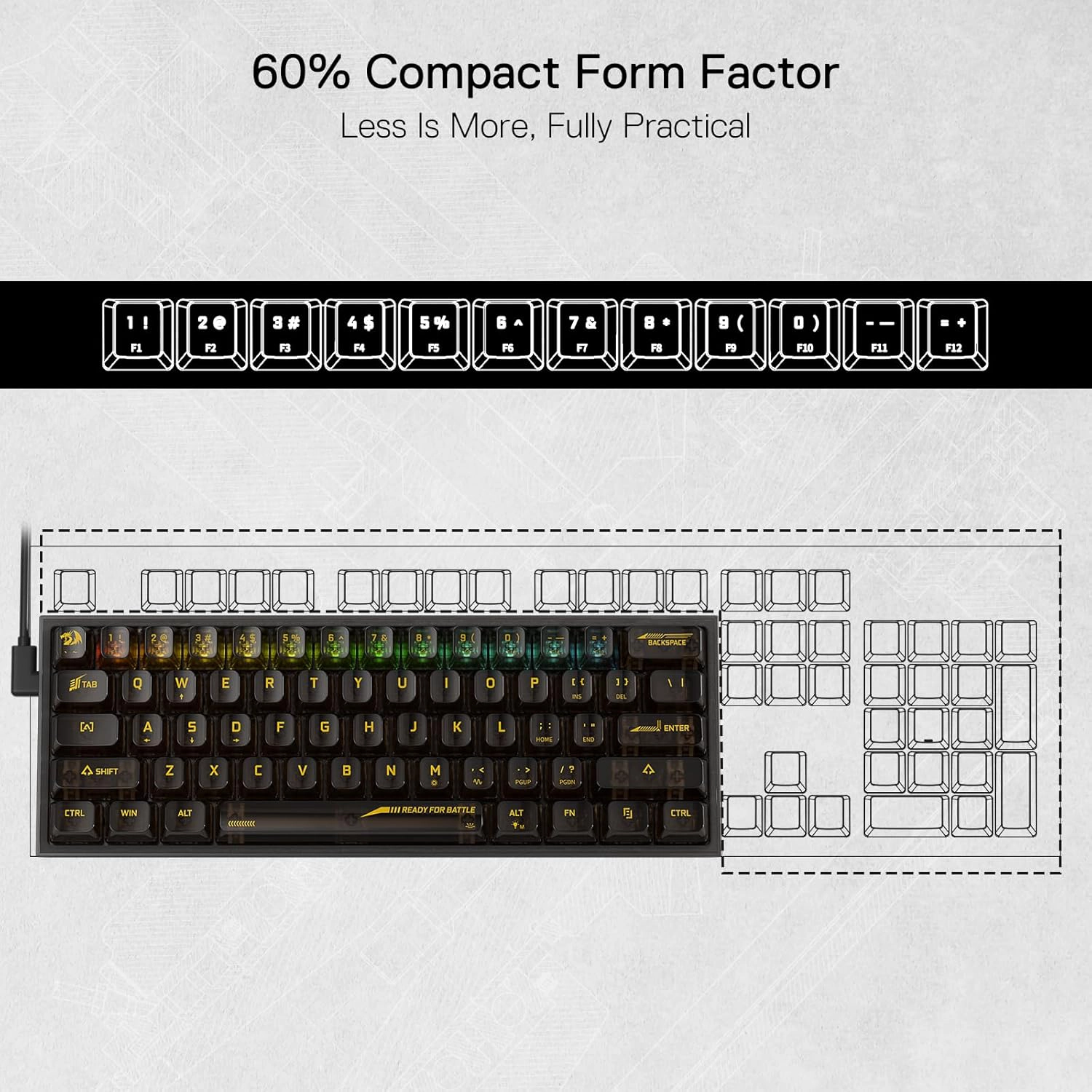 کیبورد گیمینگ Redragon K617 CTP RGB