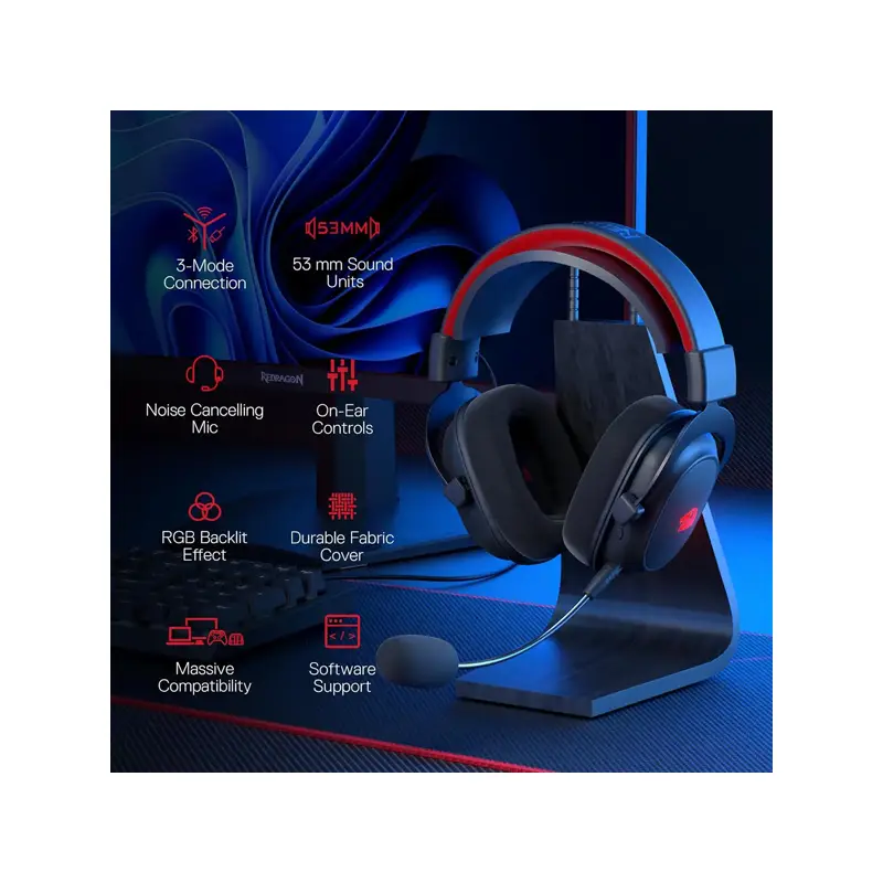 هدست گیمینگ ردراگون ZEUS H510 PRO 3 هدست گیمینگ Redragon ZEUS H510 PRO
