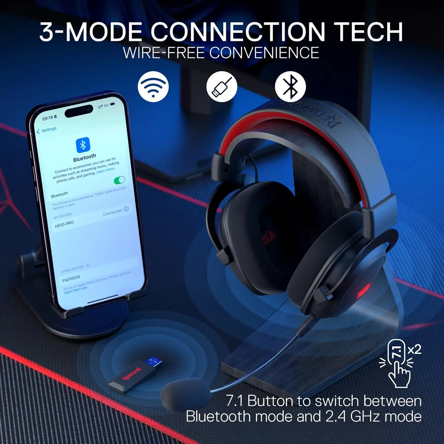 هدست گیمینگ Redragon ZEUS H510 PRO