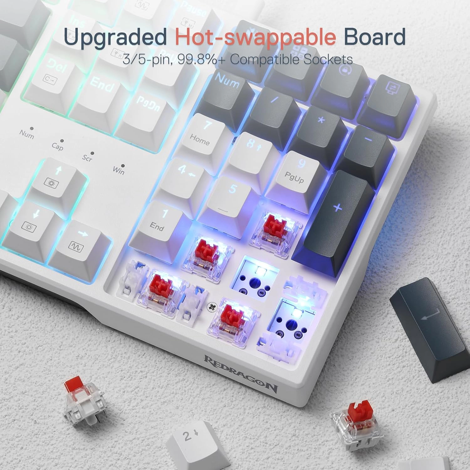 کیبورد گیمینگ Redragon Trundle K668 WBO RGB
