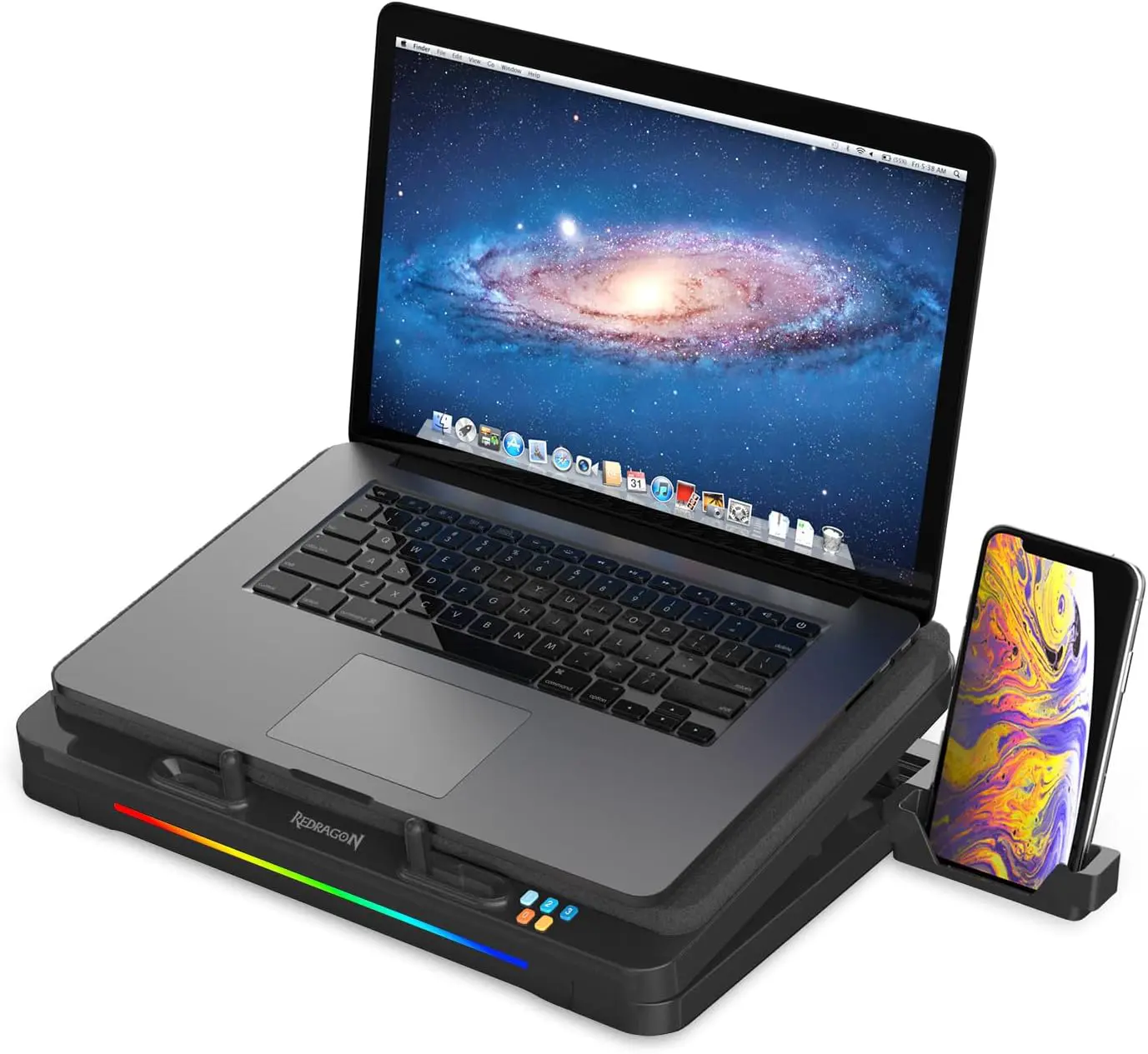 کول پد ردراگون GCP512 RGB 17 کولپد لپتاپ Redragon GCP512 RGB