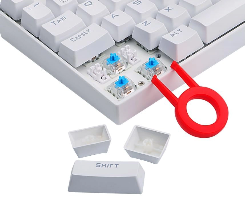 کیبورد مکانیکال گیمینگ ردراگون KUMARA K552 RGB WH سوئیچ آبی 17 کیبورد گیمینگ ردراگون KUMARA K552 RGB WH