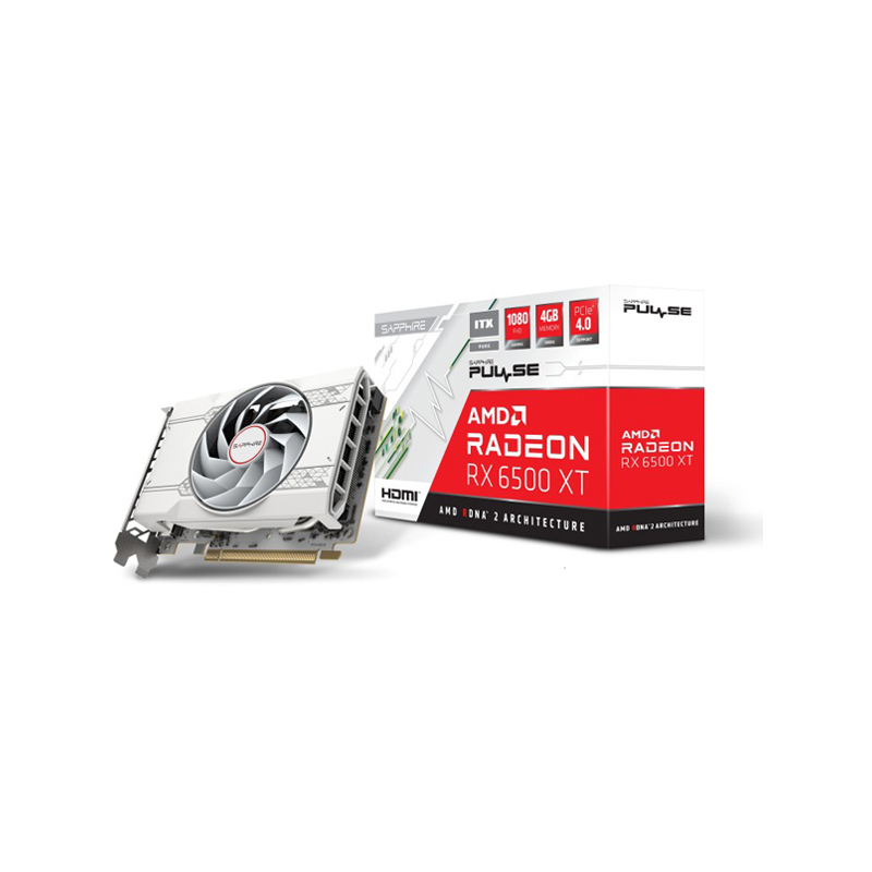 کارت گرافیک سافایر Sapphire PULSE AMD Radeon RX 6500 XT ITX PURE 4GB