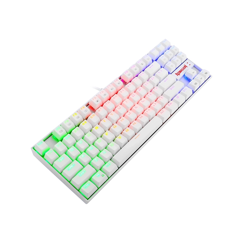 کیبورد مکانیکال گیمینگ ردراگون KUMARA K552 RGB WH سوئیچ آبی 4 کیبورد گیمینگ ردراگون KUMARA K552 RGB WH