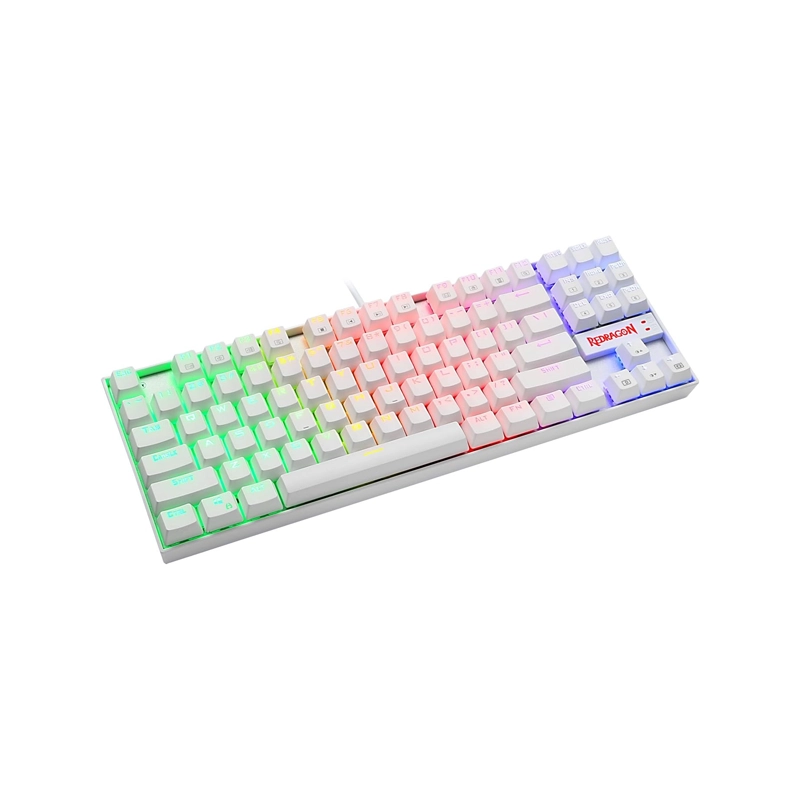 کیبورد مکانیکال گیمینگ ردراگون KUMARA K552 RGB WH سوئیچ آبی 7 کیبورد گیمینگ ردراگون KUMARA K552 RGB WH