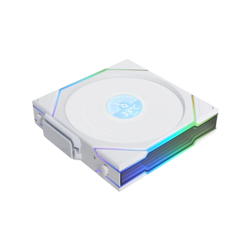 فن کیس لیان لی UNI FAN TL120 LCD Reverse Blade Wireless WH پک 3 عددی 3 TL120 LCD reverse Wireless WH