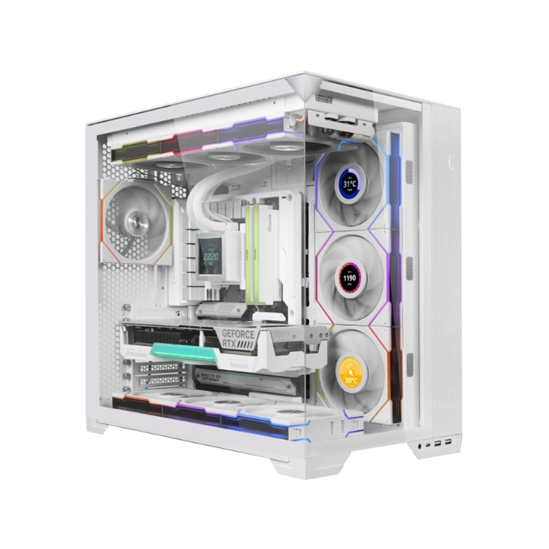 فن کیس لیان لی UNI FAN TL120 LCD Reverse Blade Wireless WH پک 3 عددی 5 TL120 LCD reverse Wireless WH