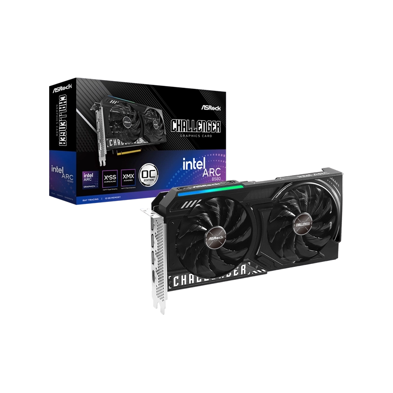 کارت گرافیک ازراک Intel Arc B580 Challenger 12GB OC GDDR6 1 B580 Challenger O12G