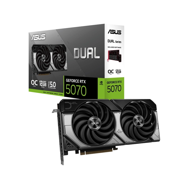 کارت گرافیک ایسوس Dual GeForce RTX5070 12GB GDDR7 OC Edition 1 DUAL RTX5070 O12G