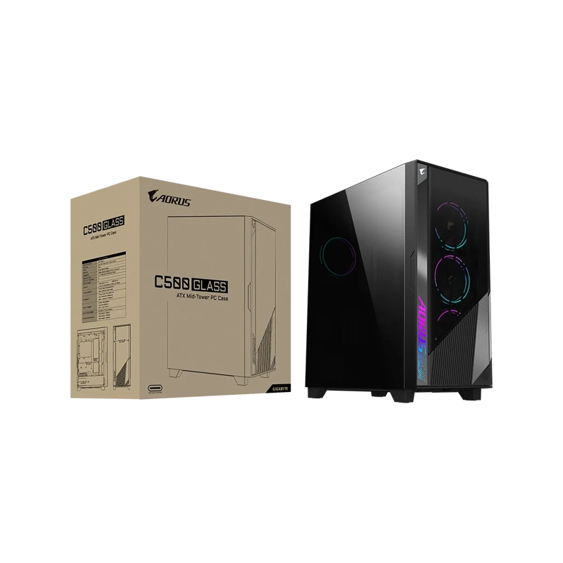 کیس گیگابایت AORUS C500 GLASS 12 GIGABYTE AORUS C500 GLASS