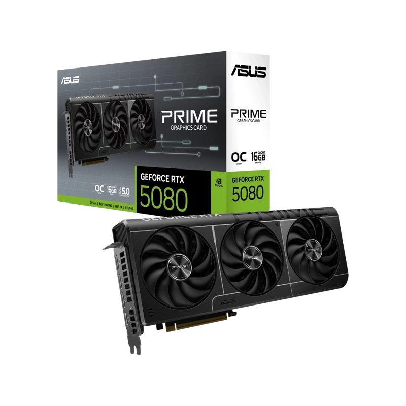 کارت گرافیک ایسوس PRIME GeForce RTX5080 16GB GDDR7 OC Edition 1 PRIME RTX5080 OC 16G