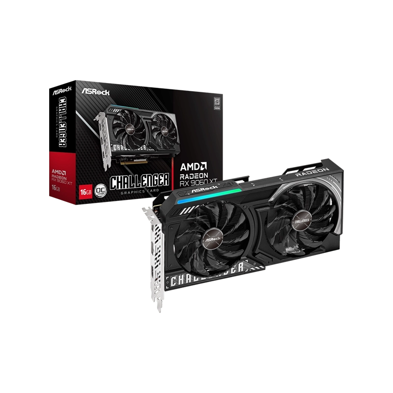 کارت گرافیک ازراک AMD Radeon RX9060 XT Challenger 16GB OC GDDR6 1 RX9060 XT O16G