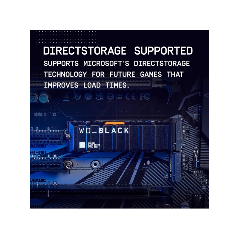 اس اس دی وسترن دیجیتال Black SN850X M.2 2TB With Heatsink 4 WD Black SN850X HS M.2 2T